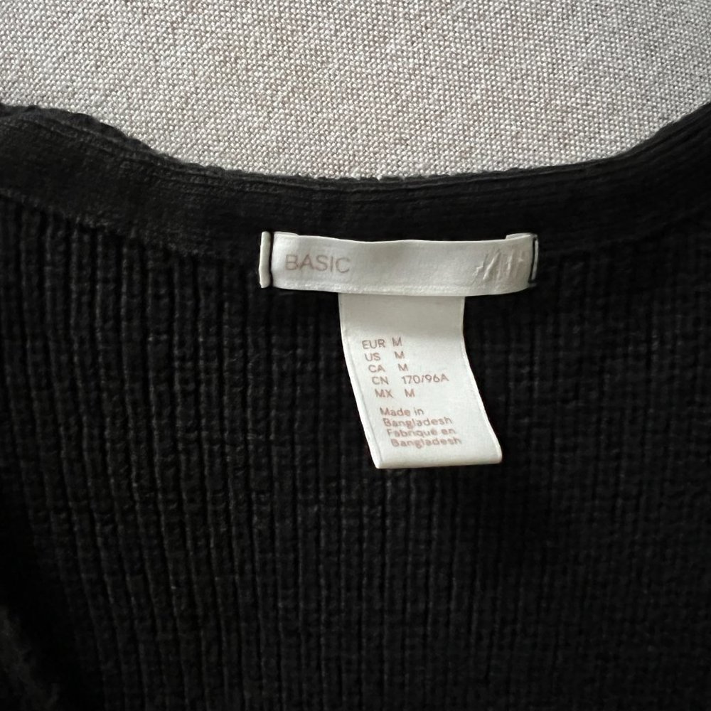 Like NEW H&M Black Long Cardigan Sz M - Picture 2 of 5